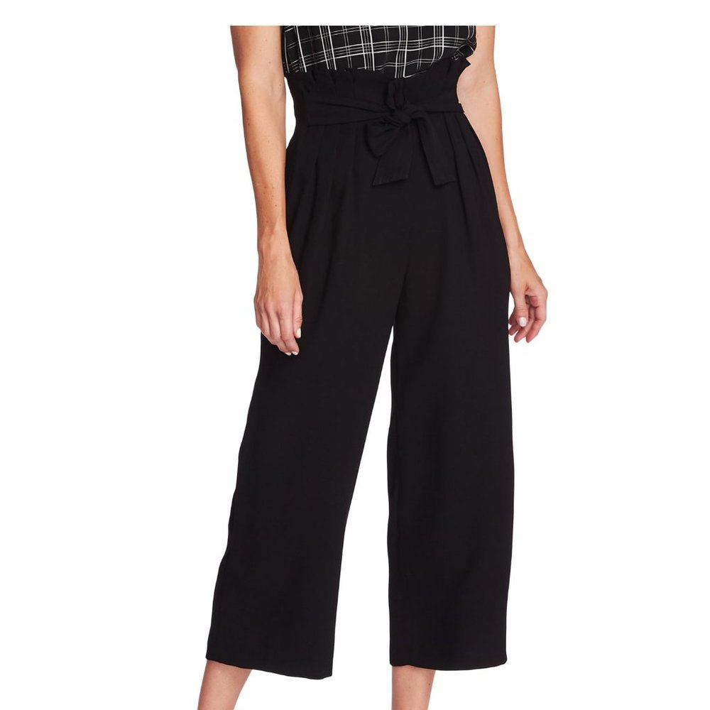 VINCE CAMUTO Womens Black Tie Zippered Pants